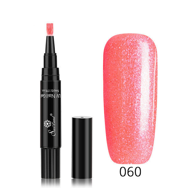 Gel Nail Varnish Pen Glitter One Step Nail Art