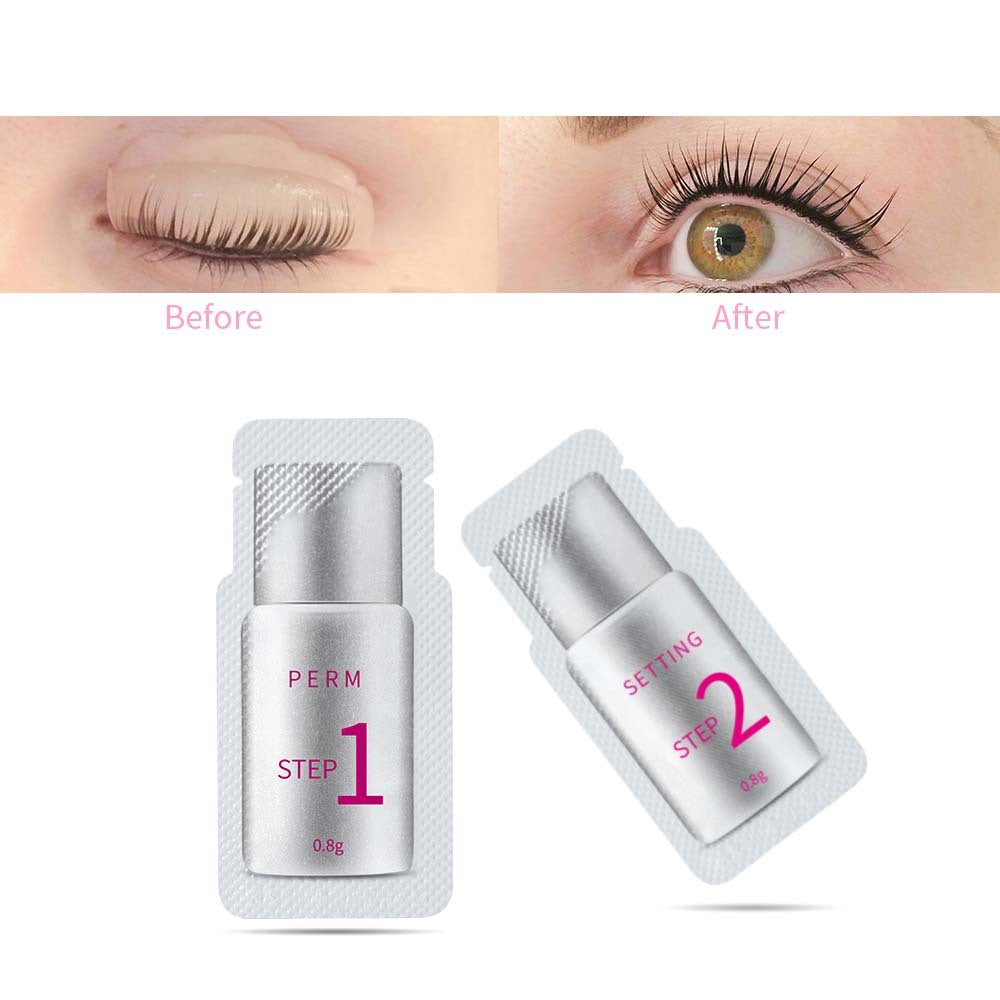 10 Pairs Pouch Eyelash Perm Lotion Lashes