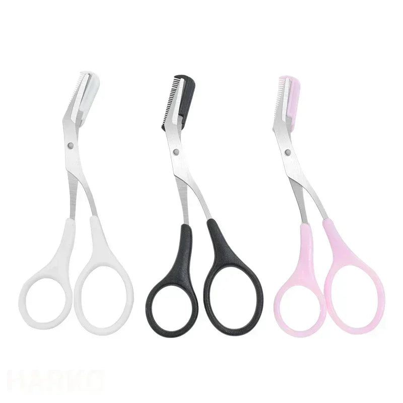 Eyebrow Scissors  with Comb Stainless Steel Makeup Tools Beauty Scissors